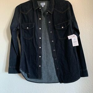 Dark Denim Shirt Button-Up